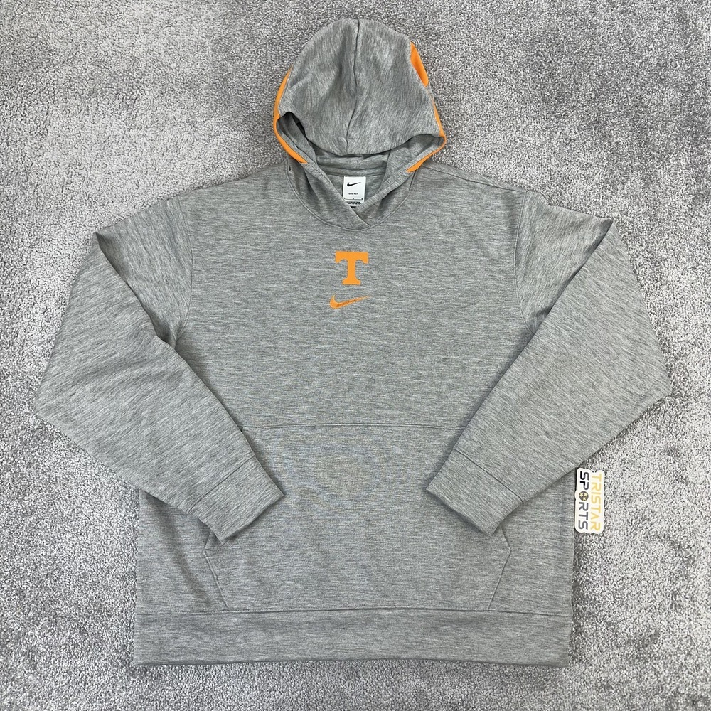 Tennessee Volunteers Hoodie Mens Large Gray Nike Dri Fit Pullover PE Team Issue